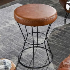 Echtleder Sitzhocker Adelio*Pharao24 Best