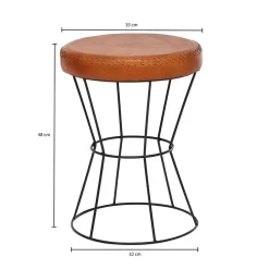 Echtleder Sitzhocker Adelio*Pharao24 Best