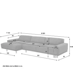 Outlet Eckcouch Lavronica Wohnlandschaften|Ecksofas