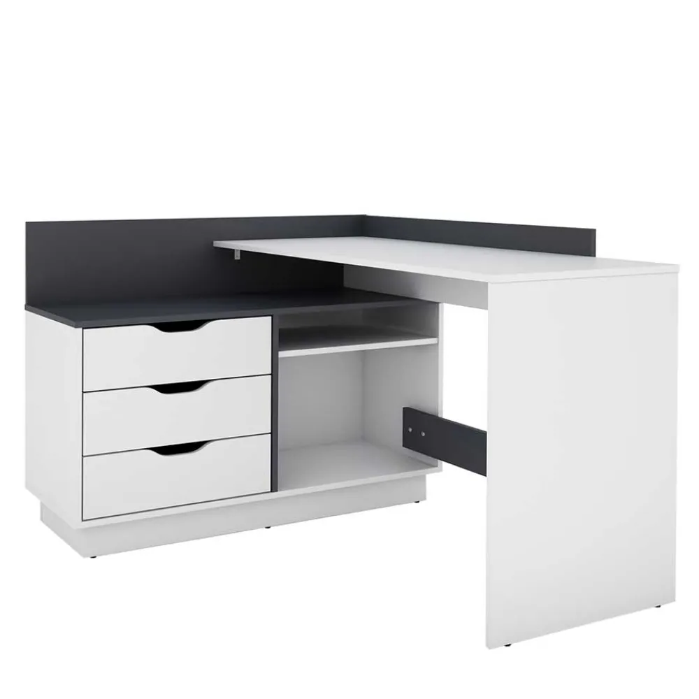 Eckschreibtisch mit Schubladen Dori*Pharao24 Outlet