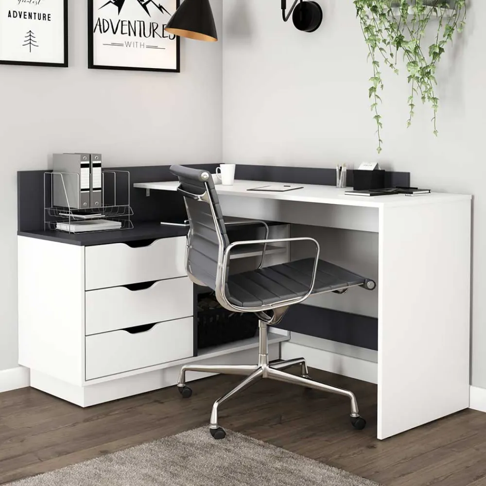 Eckschreibtisch mit Schubladen Dori*Pharao24 Outlet