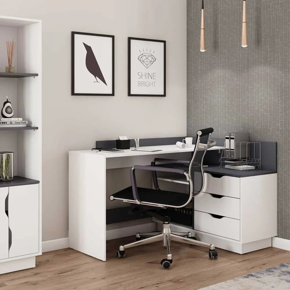 Eckschreibtisch mit Schubladen Dori*Pharao24 Outlet