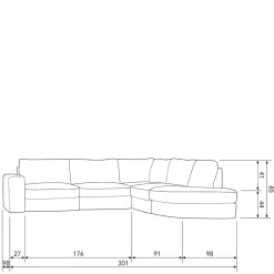 Ecksofa Anthrazit Trois*Pharao24 Best