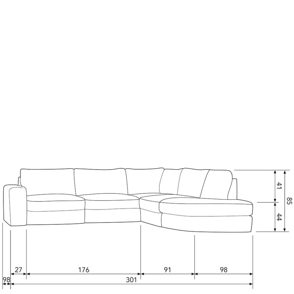 Ecksofa Beige Pilamonia*Pharao24 Online