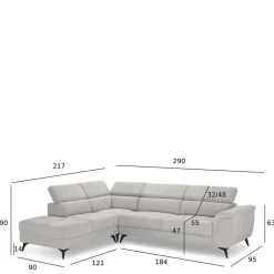 Online Ecksofa Osmin Wohnlandschaften|Ecksofas