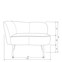 Outlet Einsitzer Couch Natar Einzelsofa