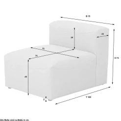 Discount Einzelelement Modulsofa Felictia Modulsofas