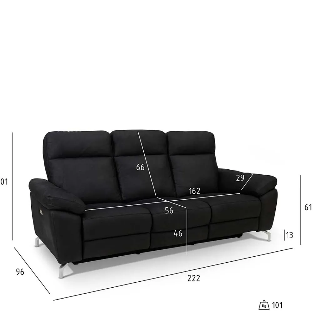 Best 3er Sofa Emonila 3 Sitzer Sofa