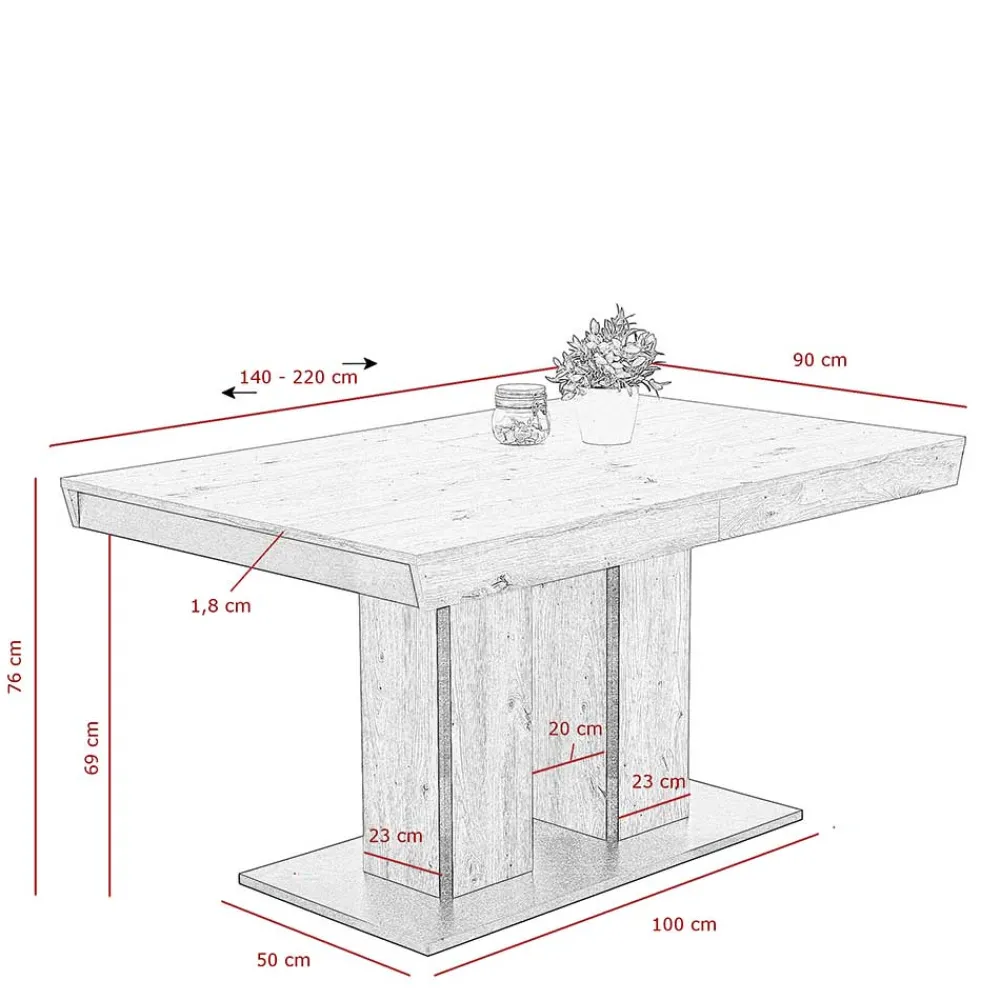 Esstisch ausziehbar Azuro*Pharao24 Online