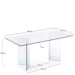 Discount Esstisch Fyoras Glastische