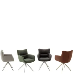 Esstischstuhl Set drehbar Dana Lederstühle|Esszimmersessel