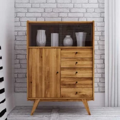 Clearance Esszimmer Highboard Carilla Vitrinenschrank|Stauraumvitrinen