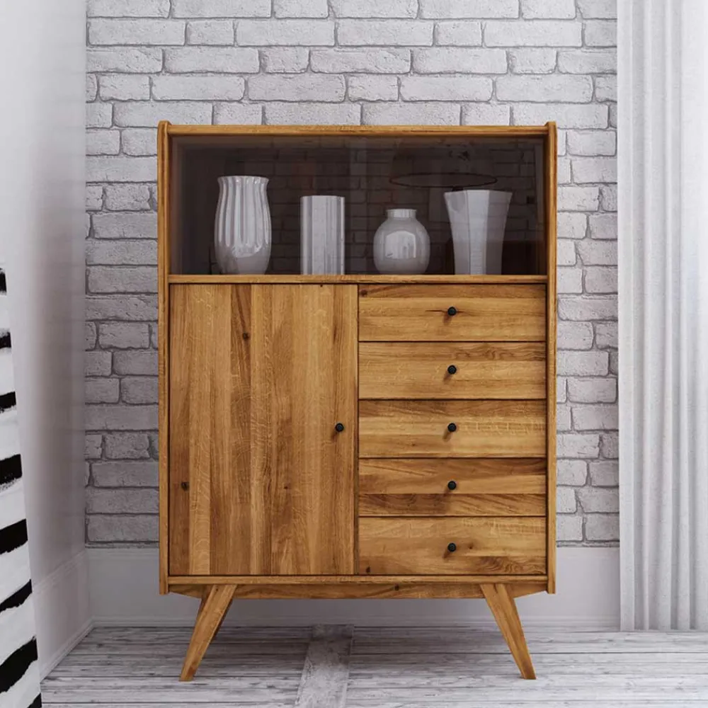Clearance Esszimmer Highboard Carilla Vitrinenschrank|Stauraumvitrinen