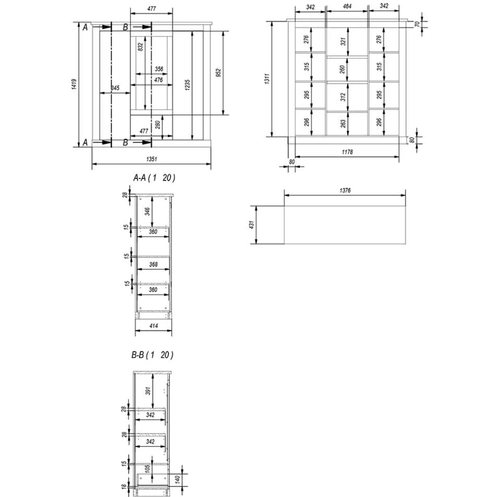 Esszimmer Highboard Cellossa*Pharao24 Best