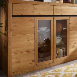 Best Esszimmer Highboard Varcina Vitrinenschrank|Wohnzimmervitrinen