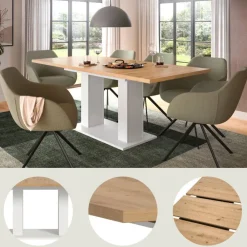 Discount Esszimmer Tisch Contrasta Ausziehtische