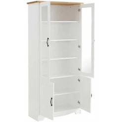 Esszimmer Vitrinenschrank Luizana Wohnzimmerschrank|Massivholz Schränke