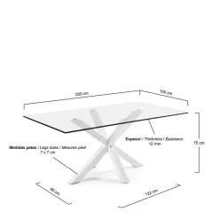 Clearance Esszimmertisch Lowell Glastische