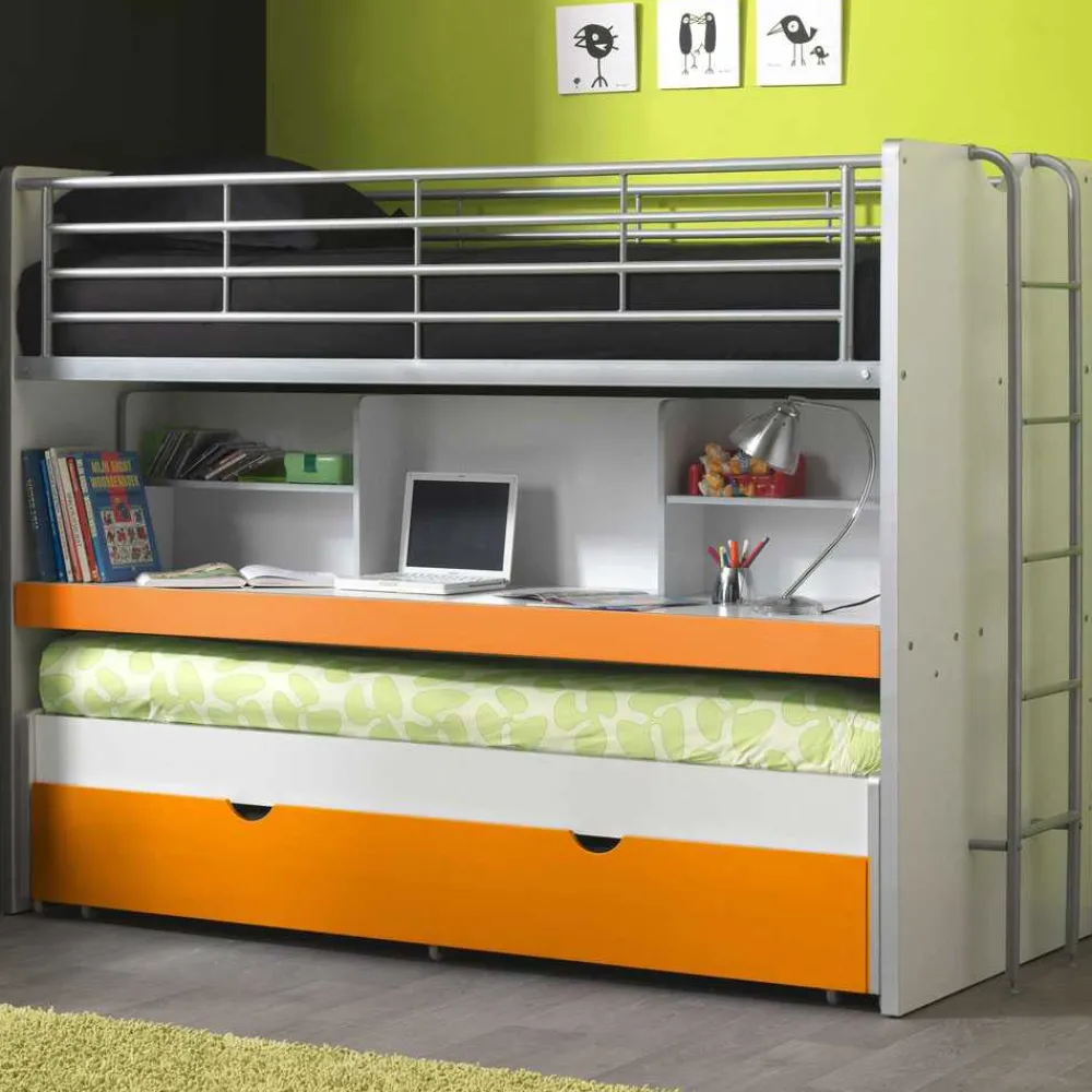 Outlet Etagenbett Orange Kinder Etagenbetten|Kinderbetten