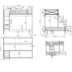 Clearance Etagenbett Weiß Vorenza Funktionsbetten|Schubkastenbetten
