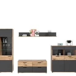 New Fernseh Schrankwand Plestna Wohnwand 300 Cm|Moderne Wohnwände