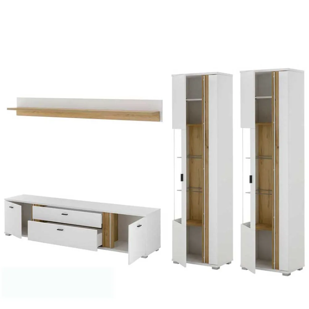 Sale Fernseher Schrankwand Luzillo Wohnwand 300 Cm|Moderne Wohnwände