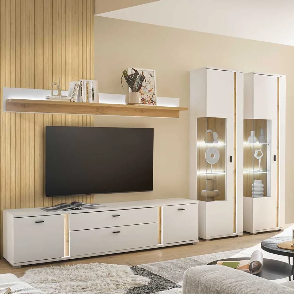 Sale Fernseher Schrankwand Luzillo Wohnwand 300 Cm|Moderne Wohnwände