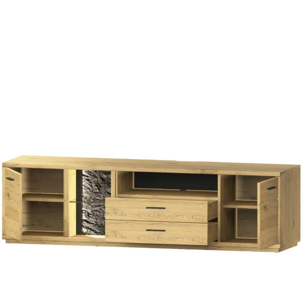 Discount Fernseher Schrankwand Ostoro Wohnwand 250 Cm|Moderne Wohnwände