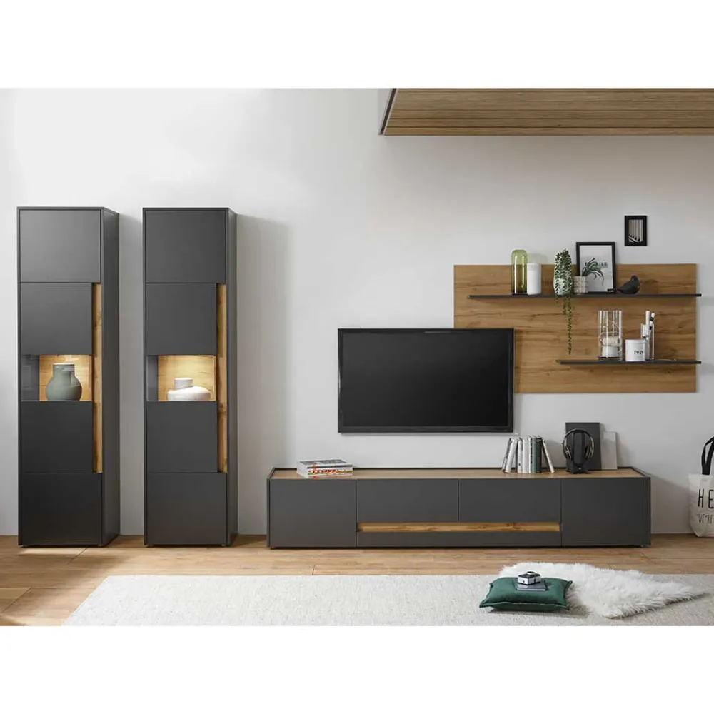 Outlet Fernseher Schrankwand Uzniana Moderne Wohnwände