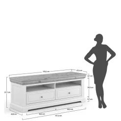 New Fernsehunterschrank Jeanys Massivholz Tv Möbel