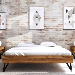 Online Flaches Bettgestell Cariasca Doppelbetten|Massivholzbetten