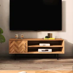 Flachstrecke Wohnzimmer Yalley Massivholz Tv Möbel