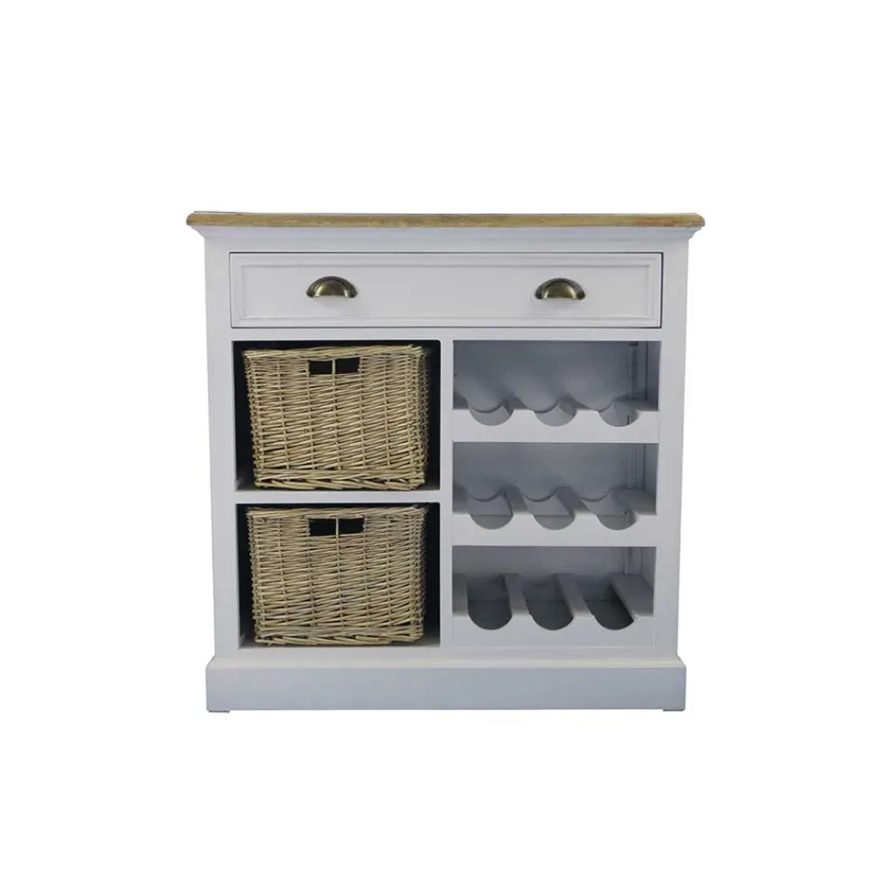 Outlet Flaschenkommode Tevez Massivholz Kommoden|Flurkommoden