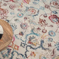 Floraler Kurzflor Teppich Zeremonia*Pharao24 Hot