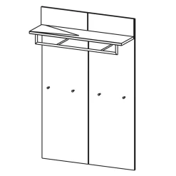 New Flurgarderobe Crimera Garderoben Paneele|Wandgarderoben