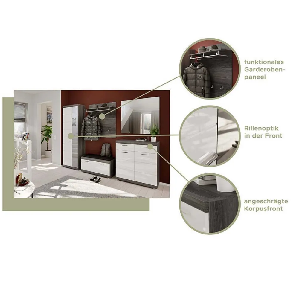 Flurgarderobenmöbel Hayoran*Pharao24 Online