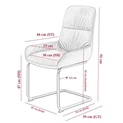 Freischwingerstuhl Barbana*Pharao24
