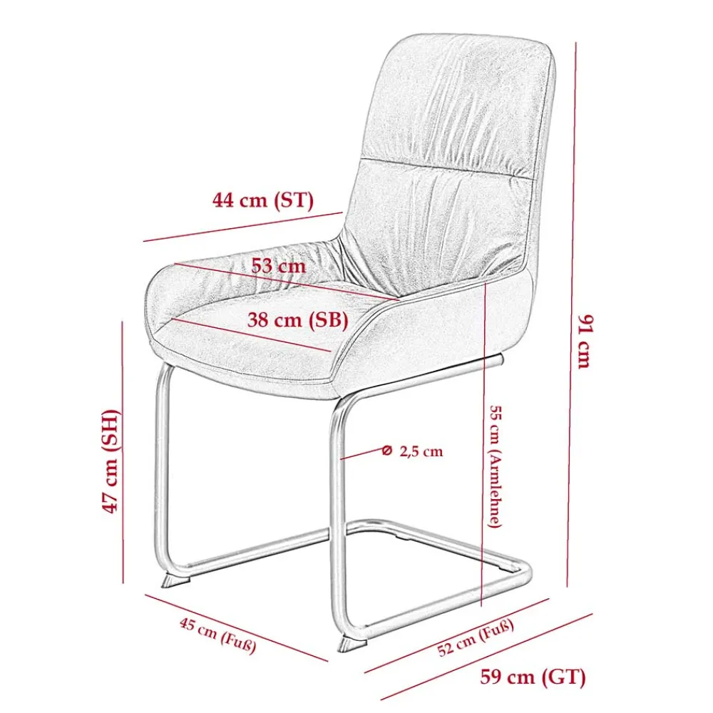 Freischwingerstuhl Barbana*Pharao24