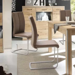 Clearance Freischwingerstuhl Karim Lederstühle|Freischwinger