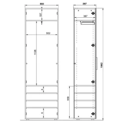 Hot Garderobenschrank Saladino Dielenschränke
