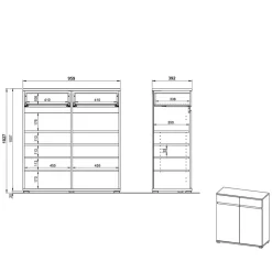 Garderobenschuhschrank Sveralda*Pharao24 Clearance