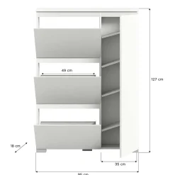 Hot Garderobenschuhschrank weiß Filicudio Schuhschränke