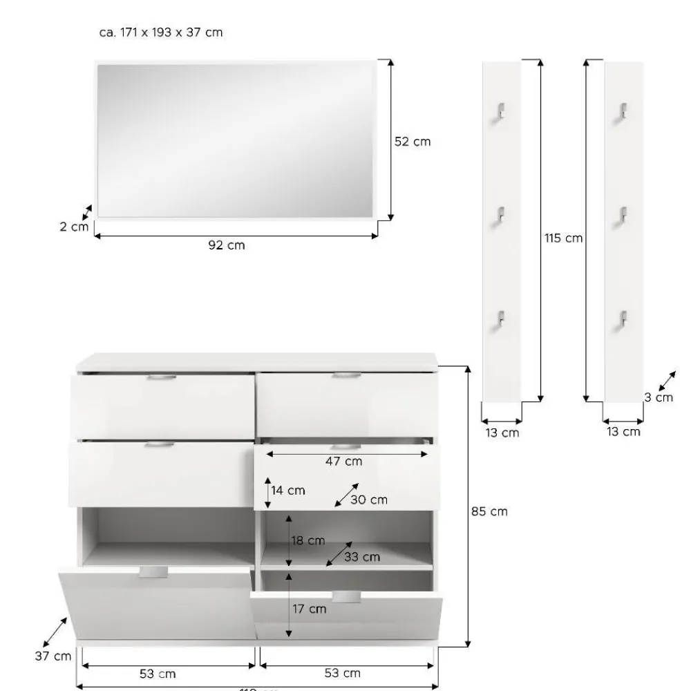 Discount Garderobenset Flur Ridonner Garderobensets