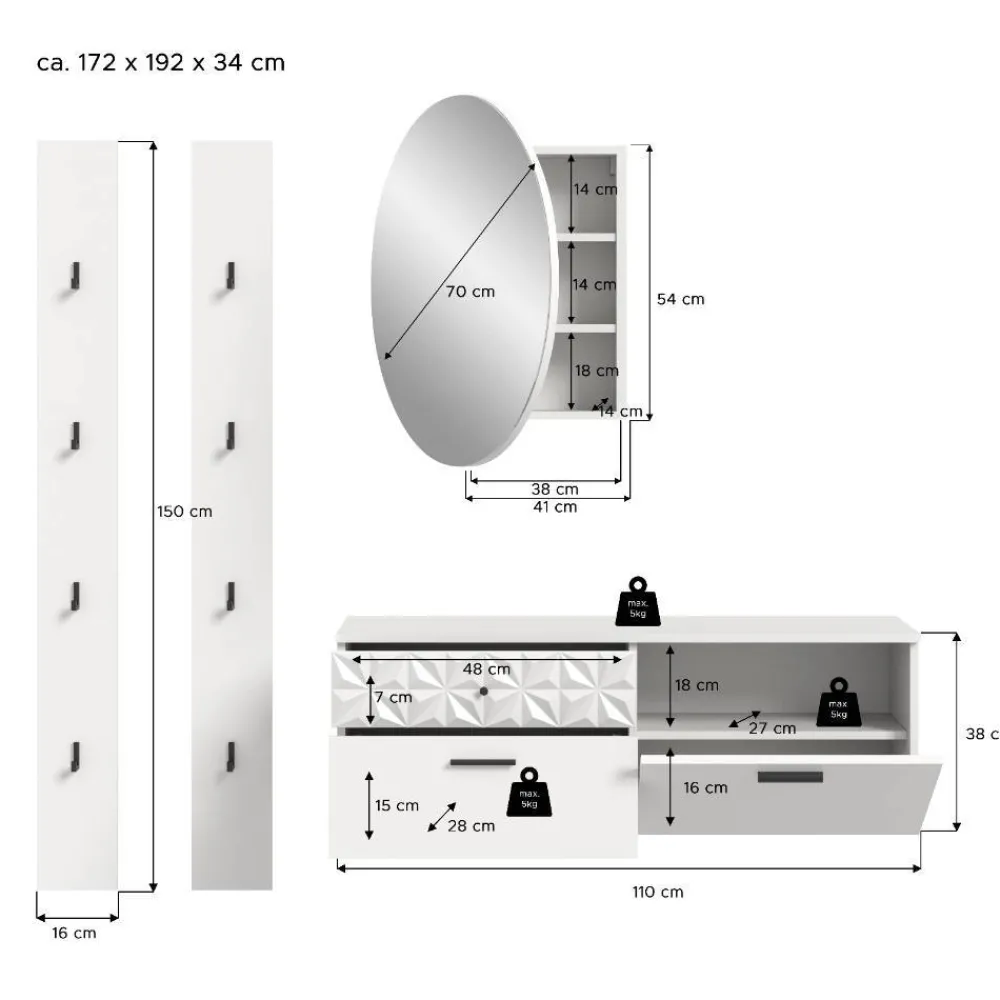 New Garderobeset Meteora Garderobensets