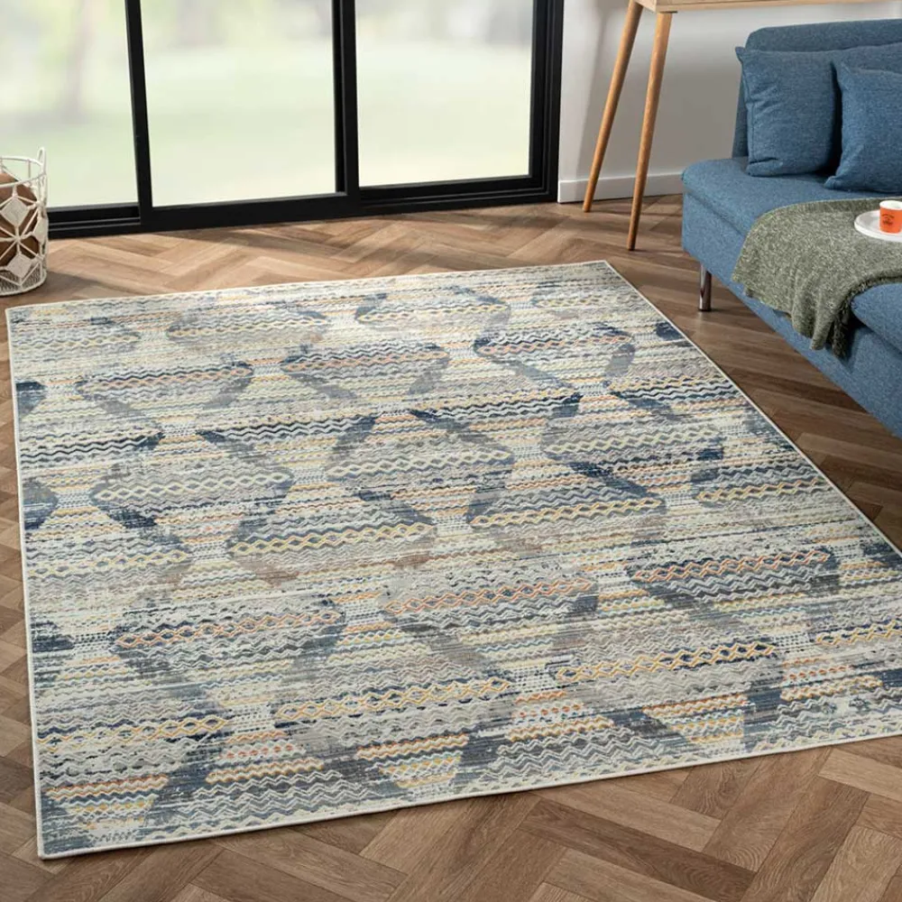 Gemusterter Kurzflor Teppich Veroana*Pharao24 New