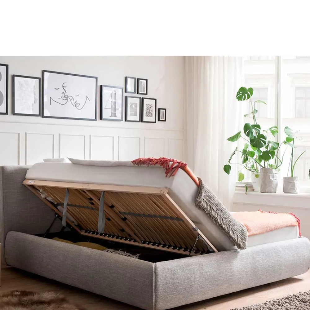 Clearance Gepolstertes Bett Jilandro Funktionsbetten|Schubkastenbetten