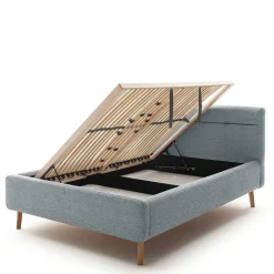 Clearance Gepolstertes Bett 140x200 cm Locks Doppelbetten|Funktionsbetten
