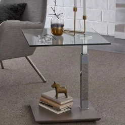 New Glas Beistelltisch Hataia Wohnzimmertisch|Glastische