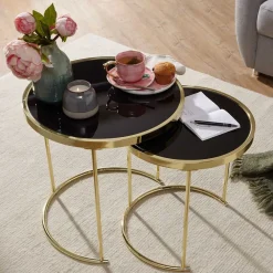 Outlet Glastisch Set Povendrid Glastische