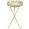 Outlet Goldener Beistelltisch Ozaba Telefontische|Glastische